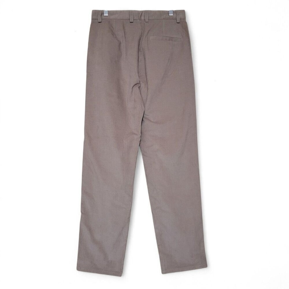 COS 12 New Womens Organic Cotton Corduroy Chino Pants Beige Straight High Rise - Picture 8 of 9